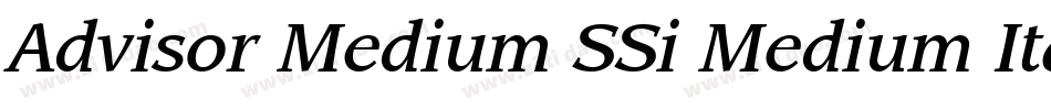 Advisor Medium SSi Medium Italic字体转换
